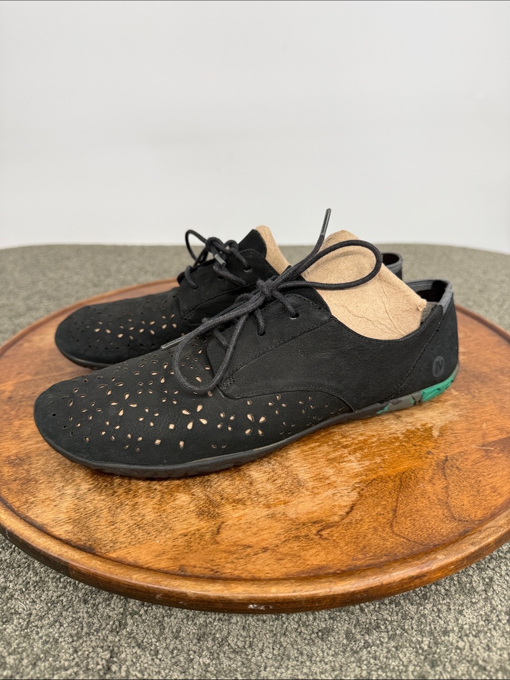 Merrell Shoes Wm 8 Mimix Maze Black Perforated Lace-Up Athletic Barefoot Walking